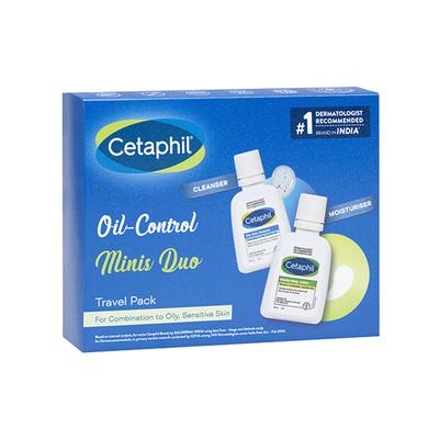Cetaphil Mini Travel Pack for Oily Skin, Facewash & Moisturizer 50 ml - Makeup Kits & Sets