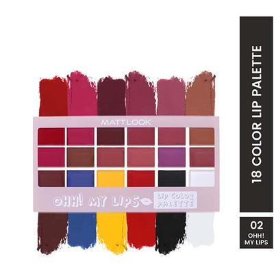 Matt Look Ohh! My Lips Lip Color Palette, Long Lasting - Ohh! My Lips 18 gm - Lip Kits & Palettes