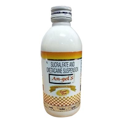 AN GEL S TASTY PINEAPPLE FLAVOUR SUGAR FREE Suspension 200ml - Ulcer/Reflux/Flatulence-Aaa