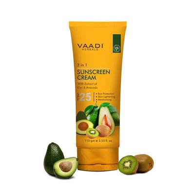 Sunscreen Cream SPF-25 with Extracts of Kiwi & Avocado 110 gm - Body Sunscreen