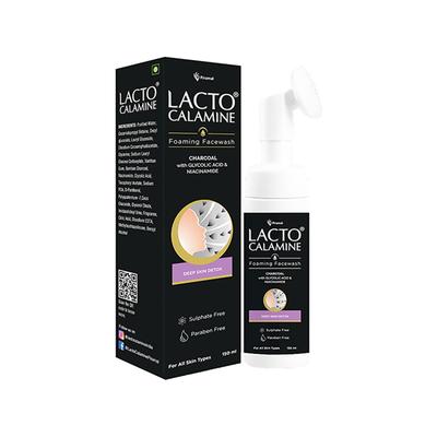 Lacto Calamine Charcoal Foaming Face Wash, Deep Skin Detox, Cleanse Skin Impurities 150 ml - Face Wash & Cleansers