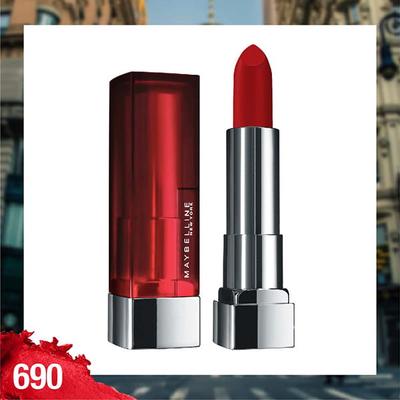 Maybelline New York Color Sensational Creamy Matte Lipstick, 690 Siren in Scarlet 3.9 gm - Lipsticks