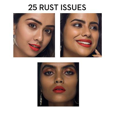 SUGAR Cosmetics Nothing Else Matter Longwear Lipstick - 25 Rust Issues (Rusty Peach/Coral Rose) 3.5 gm - Lipsticks
