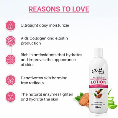 Globus Naturals Glow and Go Body Care Combo Daily Moisturizing Lotion and Detan Cream 200 gm - Creams, Lotions & Oils
