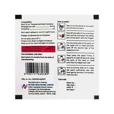 HETRIVA 18 9.5mg Transdermal Patch 1's - Alzheimer-Neu