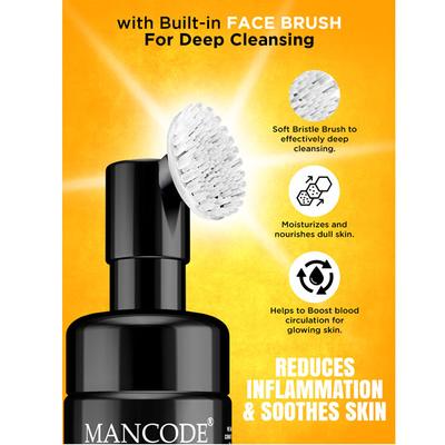 Mancode Detoxifying De-Tan Foam Face Wash 150 ml - Face Wash & Cleansers