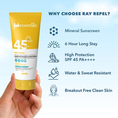 Fabessentials Ultra Matte Daily Sunscreen SPF 45 PA++++ 50 gm - Body Sunscreen