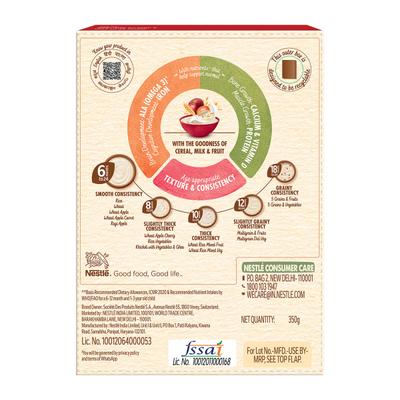 Nestle Cerelac Baby Food Cereal No Refined Sugar No Preservatives - Wheat Apple (For 6 Months to 24 Months Baby) 350 g - Baby And Infant Supplements