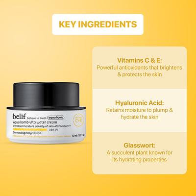 Belif Aqua Bomb Vita Water Cream 50 ml - Face Moisturizers