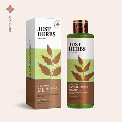 Just Herbs Haircare Amla+Neem Anti-Hairfall Shampoo 200ml - Shampoos