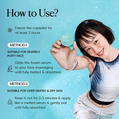 Belif Frozen Vegan Serum-Moisturising Korean Skincare, Tightens Pores Hyaluronic Acid & Peptides 18 ml - Essences