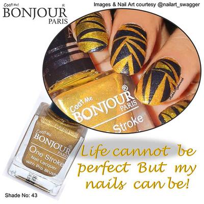 Bonjour Paris Coat Me Pearly Shine Nail Polish - 3D Glitter Finish - Gold 9 ml - Nail Polish