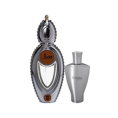 Ajmal Wisal EDP Floral Musky Perfume And Colaba Mukhallat Concentrated Perfume Oil Floral Oriental 64 ml - Perfumes (Edt/Edp)