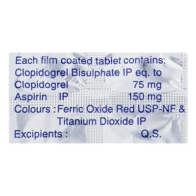 Clavix AS 150mg Tablet 15'S - Blood Clot-Ant