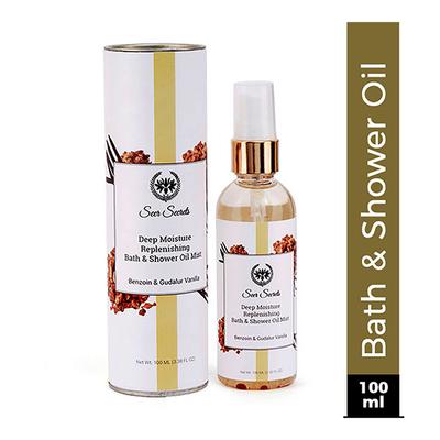 Seer Secrets Deep Moisture Replenishing Bath & Shower Oil - Benzoin & Gudalur Vanilla 100 ml - Shower Gels & Body Wash