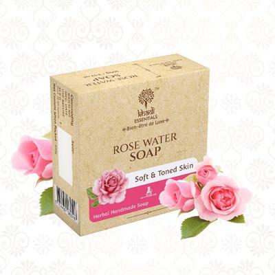 Khadi Essentials Rose Water Herbal Handmade Soap for Soft & Toned Skin 300 gm - Body Butter