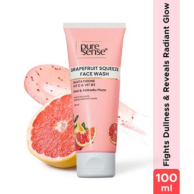 Pure Sense Grapefruit Squeeze Face Wash Reveals Radiant Glow For Men & Women - 100 ml - Face Wash & Cleansers