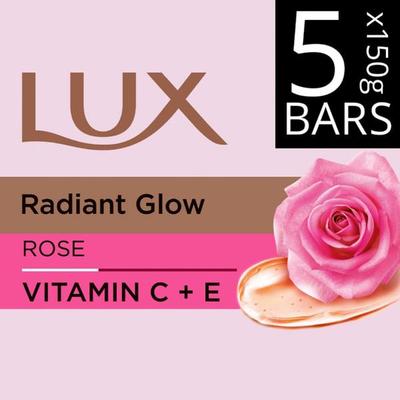 Lux Radiant Glow Vitamin C + E Soap - Rose (Buy 4 Get 1 Free) 150 g - Soaps