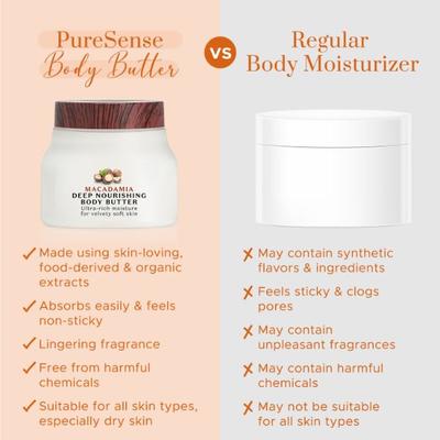PureSense Relaxing Macadamia Deep Nourishing Body Butter 140ml - Essential Oils