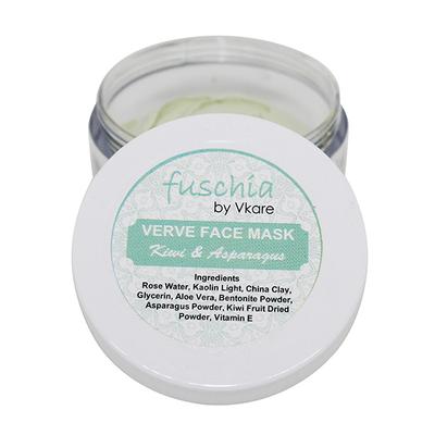 Fuschia Verve Face Mask - Kiwi & Asparagus 50 gm - Masks & Peels