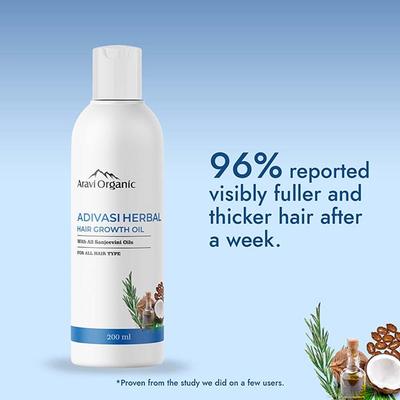 Aravi Organic Adivasi Herbal Hair Growth Carrier Hair Oil 200 ml - Hair Oils