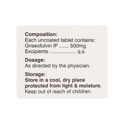 GRISURE Tablet 10's - Fungal Infections-Anf