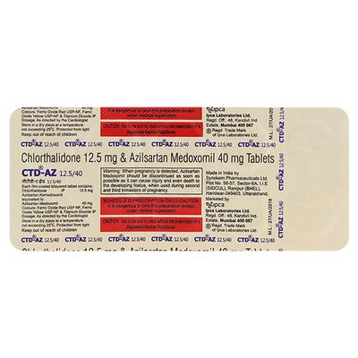 CTD AZ 40/12.5mg Tablet 10'S - Hypertension-ACE