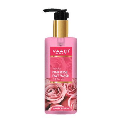 Insta Glow Pink Rose Face wash with Aloe vera extract 250 ml - Face Washes
