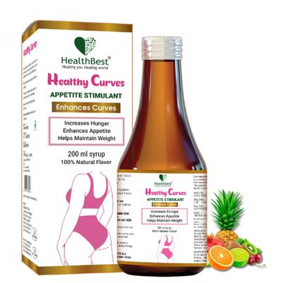 HealthBest Healthy Curves Weight Gain Syrup for Women & Girls 200 ml - Women Health