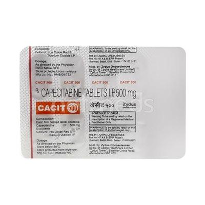 Cacit 500mg Tablet 10'S - Cancer Oncology-Cyt