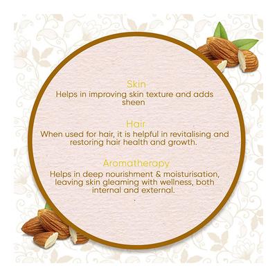 Khadi Essentials The Abhyangam Therapy Skin & Hair Massage Oil - Pure Sweet Almond Oil 50 ml - Massage Oils