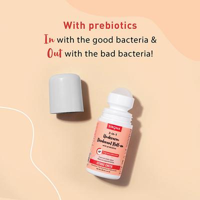 Sirona Underarm Roll On Deodorant for Women & Men Citrus Cheer 50 ml - Intimate Hygiene