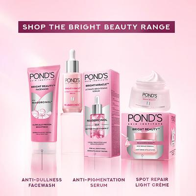 Pond's Bright Beauty Light Cream with UV Filter, Niasorcinol, Fades Dark Spots, Brightens Skin 50gm - Face Creams