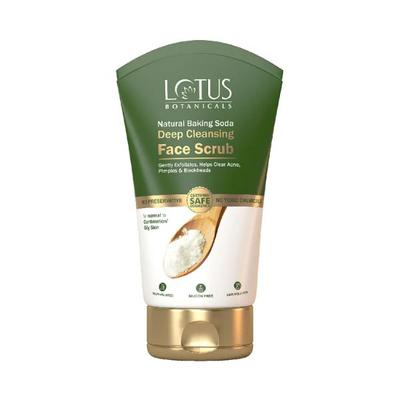Lotus Botanicals Baking Soda Deep Cleansing Face Scrub 100 gm - Scrubs & Exfoliants