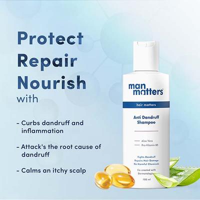 Man Matters 1% Ketoconazole Anti Dandruff Shampoo 100 ml - Shampoos