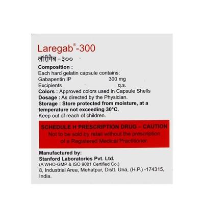 Laregab 300mg Capsule 10'S - Epilepsy/Convulsion-Ant