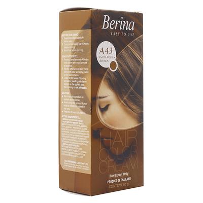 Berina A43 Light Golden Brown Hair Color Cream 60 gm - Crème