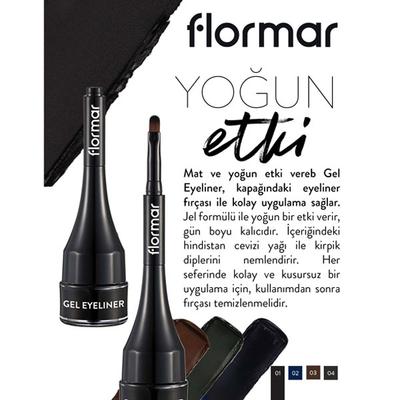 Flormar Gel Eyeliner Gel Black 2.2 ml - Eyeliners