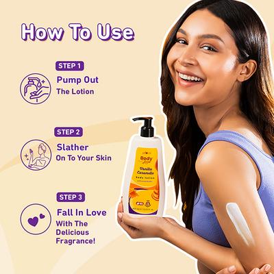 Plum Bodylovin Vanilla Caramello Body Lotion Cocoa Butter & Vitamin B5 Deep Moisturization Non-Greasy 400 ml - Creams/Oils/Lotions