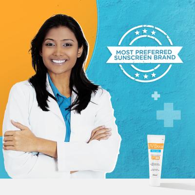 UV Doux Blue Light SPF 50 PA+++ Anhydrous Sunscreen Gel 100 g - Face Sunscreen