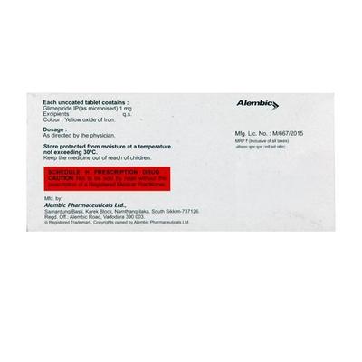 Glisen 1mg Tablet 10'S - Diabetes-Ant