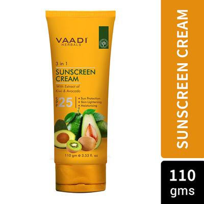 Sunscreen Cream SPF-25 with Extracts of Kiwi & Avocado 110 gm - Body Sunscreen