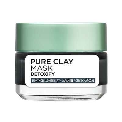 L'Oreal Paris Pure Clay Clay Mask, Detoxify with Charcoal 50 ml - Face Packs