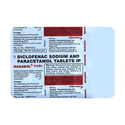 Magadol Tablet 10'S - Pain relief-Nsa
