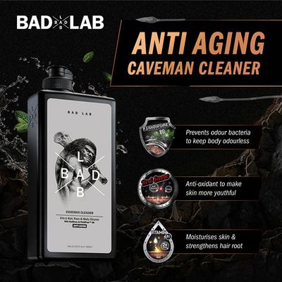 Bad Lab Caveman Cleaner 3-In-1 Hair, Face, Body Cleaner - Anti Aging 400 ml - Shower Gels & Body Wash