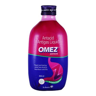 OMEZ SUGAR FREE MINT FLAVOUR Liquid 200ml - Ulcer/Reflux/Flatulence-Aaa
