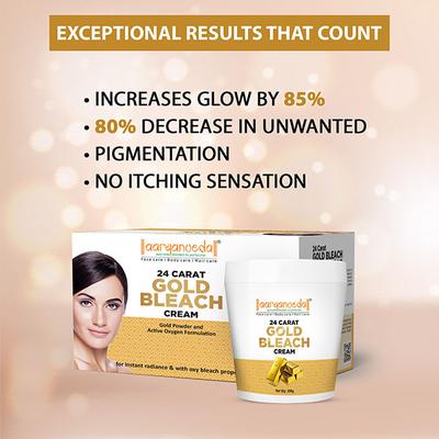Aryanveda 24 Carat Gold Bleach Cream 250 gm - Face Bleach