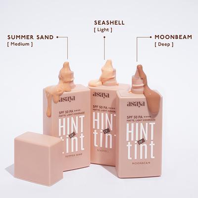 Asaya Hint Of Tint Tinted Sunscreen SPF 50 PA++++ Shade-Medium 40 ml - Body Sunscreen