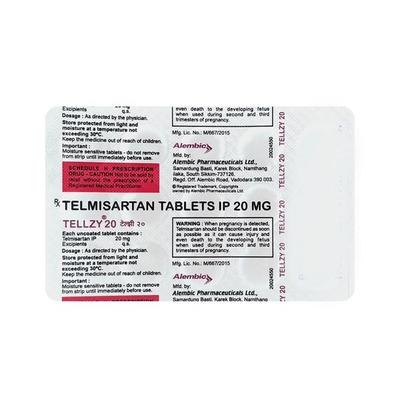 Tellzy 20mg Tablet 15'S - Hypertension-Ang