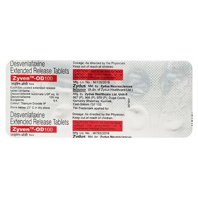 Zyven OD 100mg Tablet 10'S - Depression-Ant